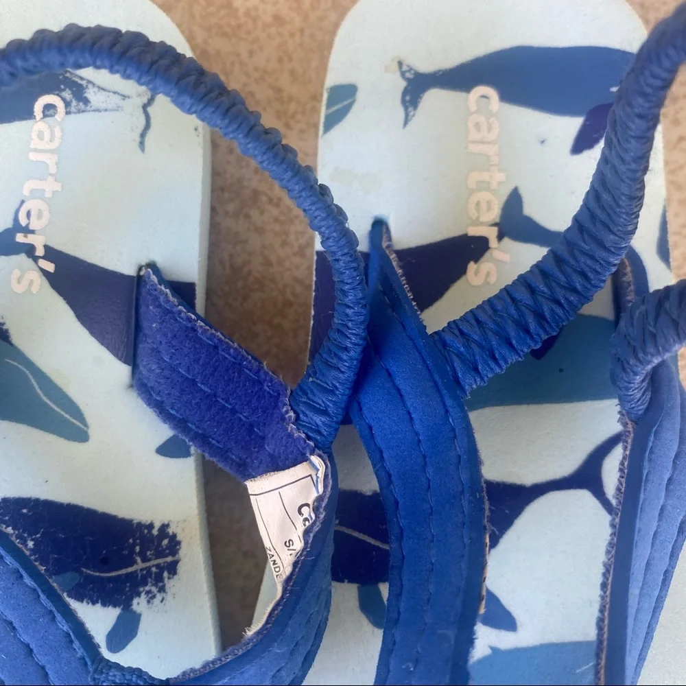 Carter’s Toddler Blue Sharks Flip Flops